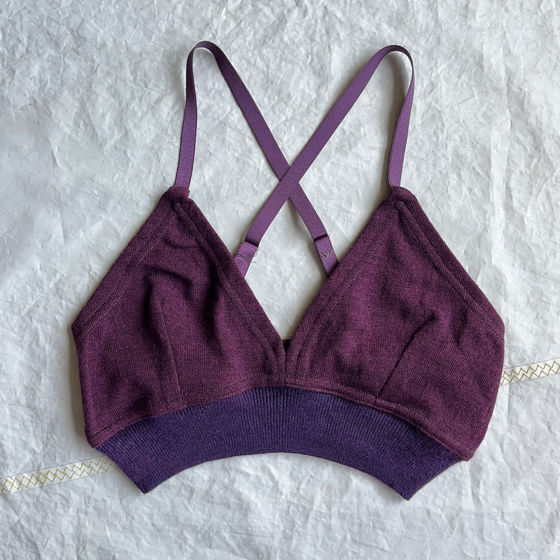 plum bralette in L