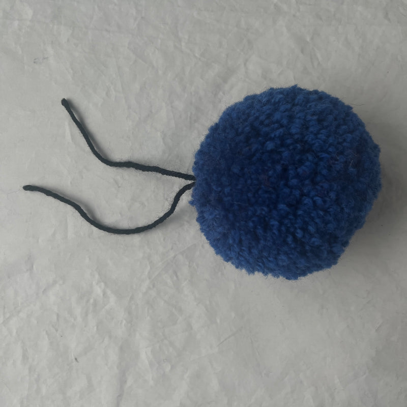 reclaimed yarn pompoms