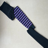 black w/ purple stripe longjohns in S