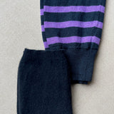 black w/ purple stripe longjohns in S