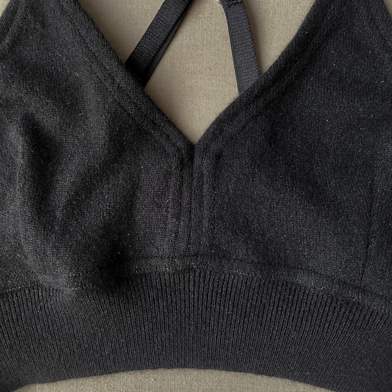 black bralette in XL