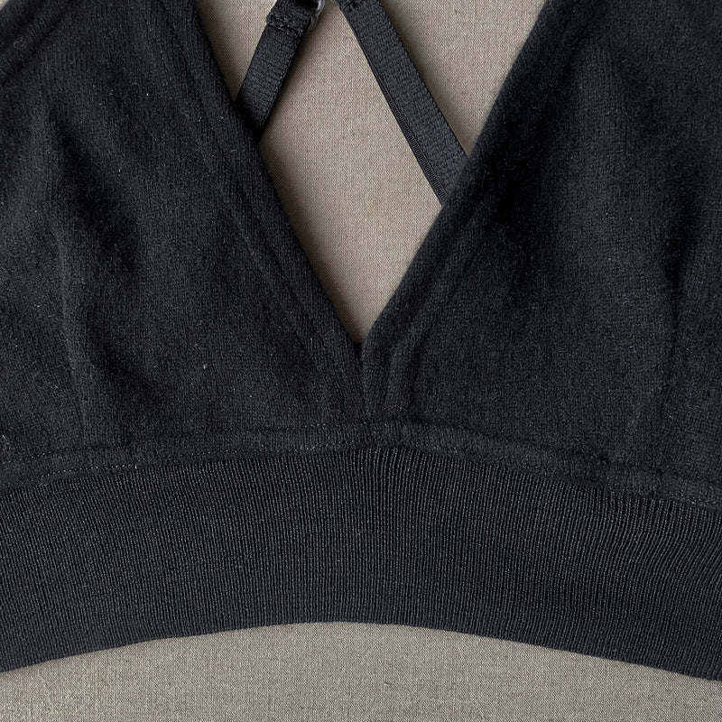 black bralette in XL