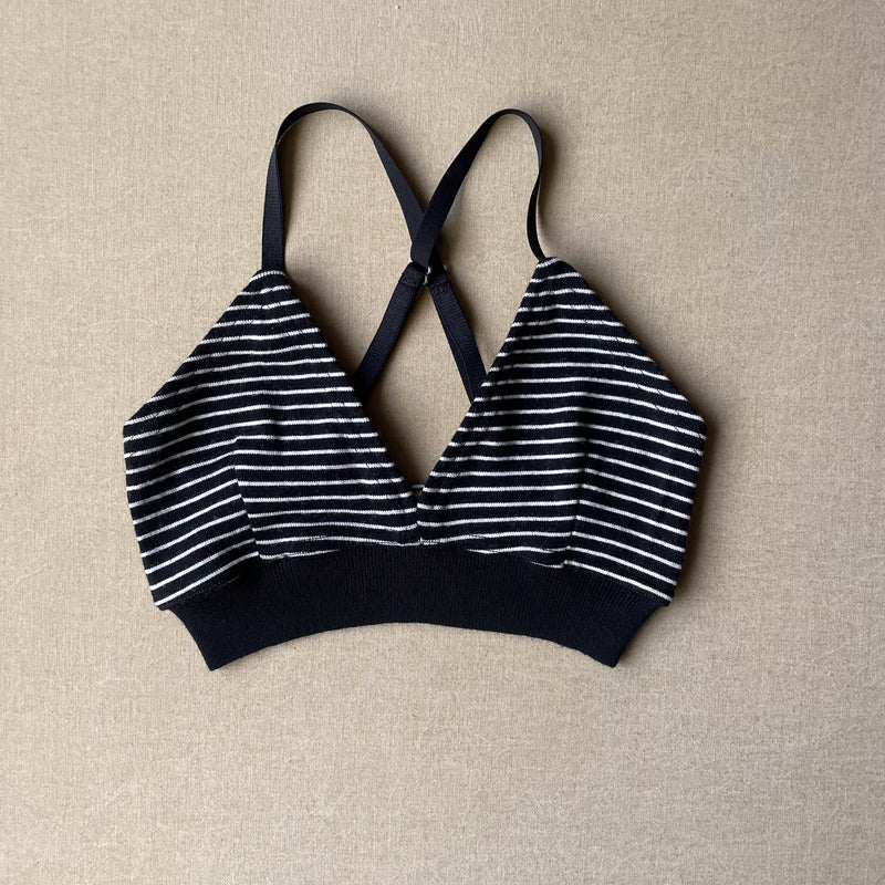 black stripe bralette in M