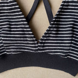 black stripe bralette in M