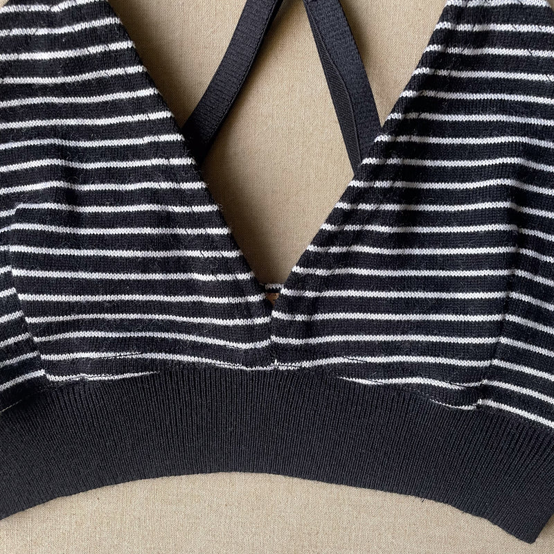 black stripe bralette in M