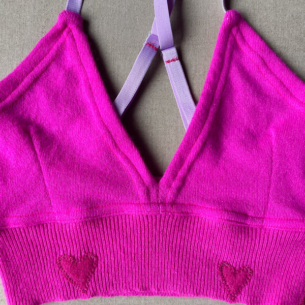 fuschia bralette in S