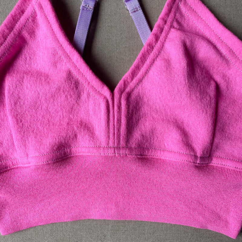fluro pink bralette in M