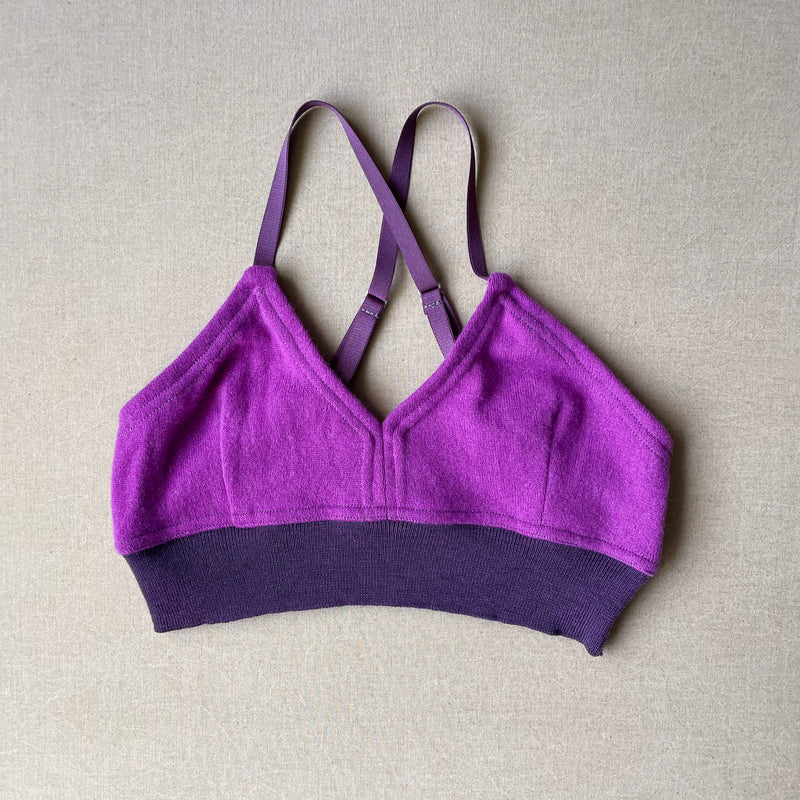 dark fuchsia & purple bralette in L is