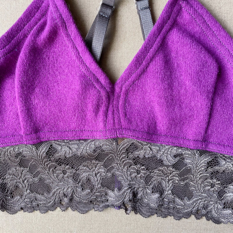 dark magenta bralette in S