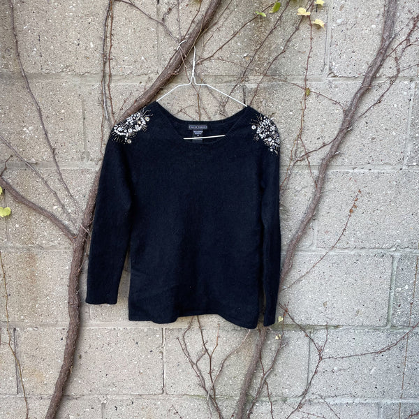 Lauren Hansen cashmere sweater w/ embellishments in M