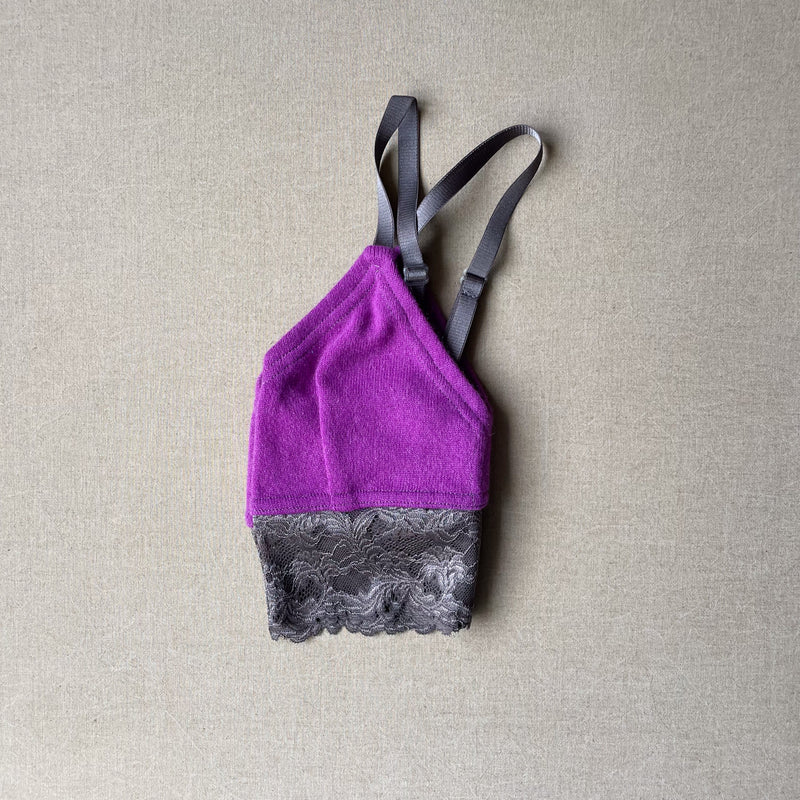 dark magenta bralette in S