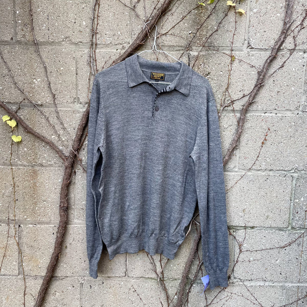 William Hunt Saville Row merino wool blend sweater in L