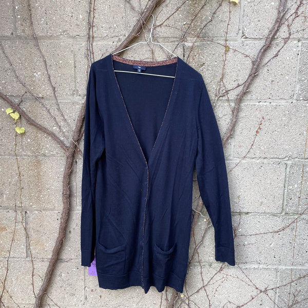 Gap merino wool blend button-up cardigan w/ front pockets in XL
