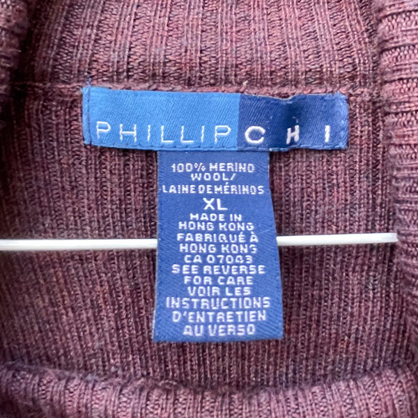 Phillip Chi ribbed turtleneck sweater in XL