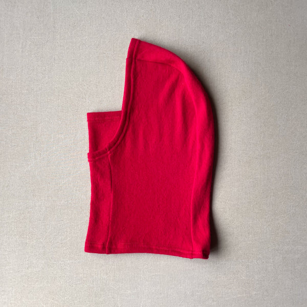 red knit hood