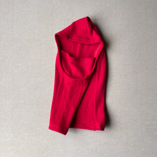 red knit hood