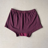 burgundy red fitted short in L