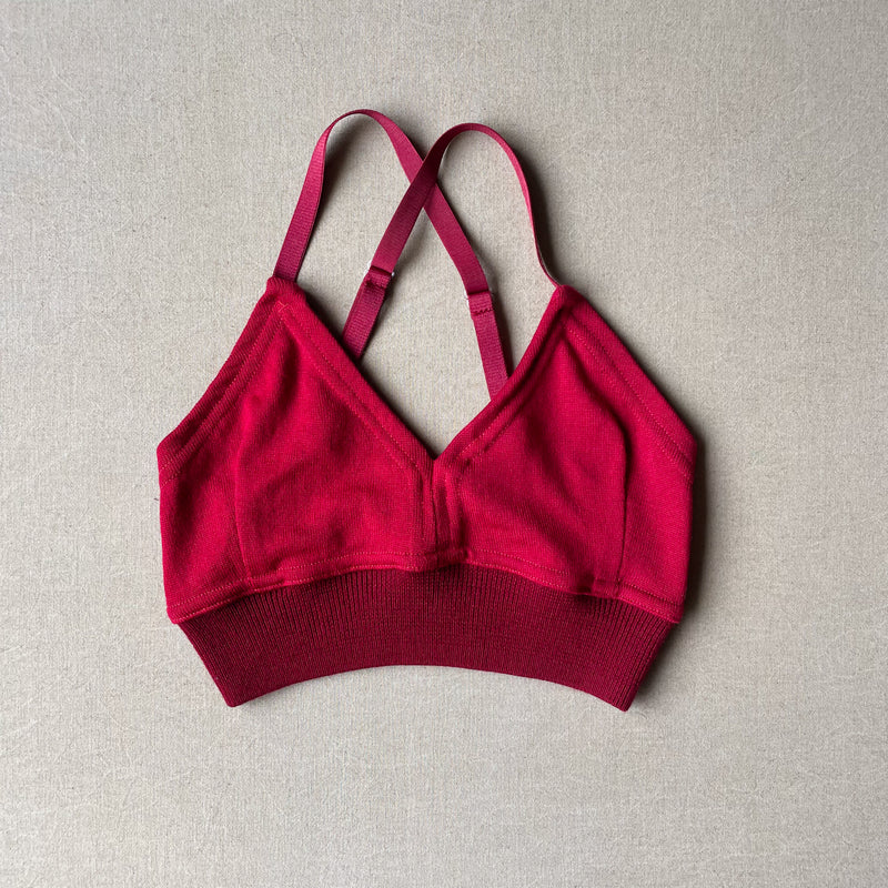 brick red bralette in S