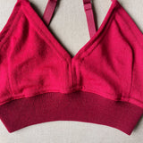 brick red bralette in S
