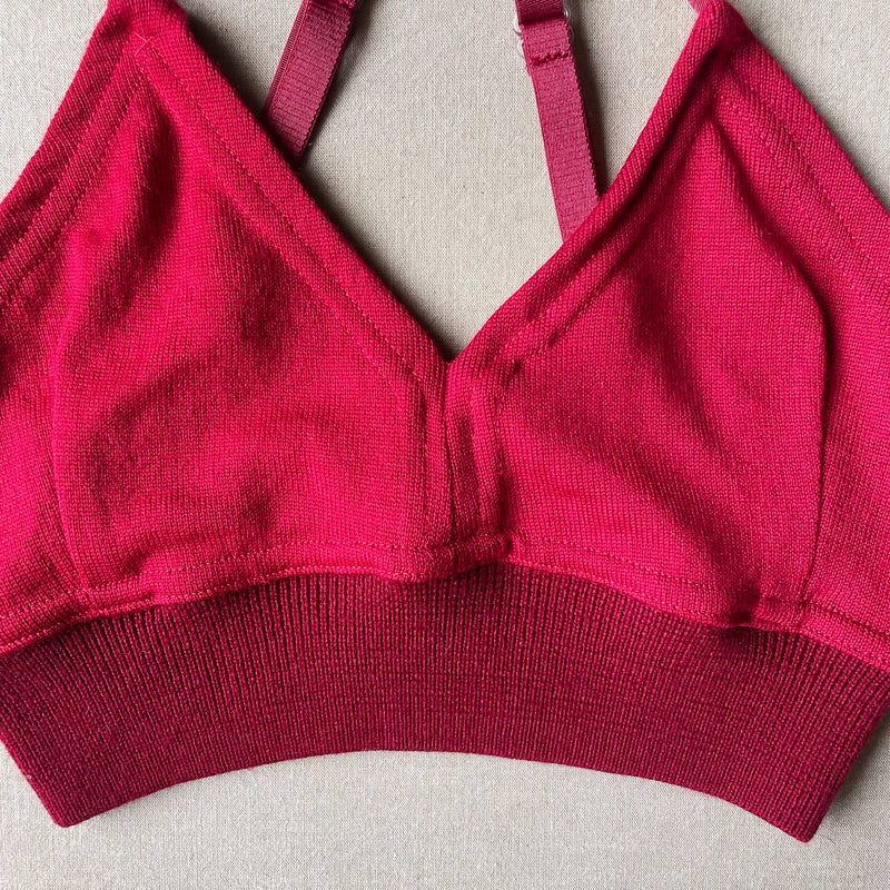 brick red bralette in S