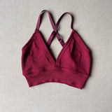 heathery brick red bralette in S