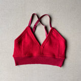 dark orangey red bralette in S