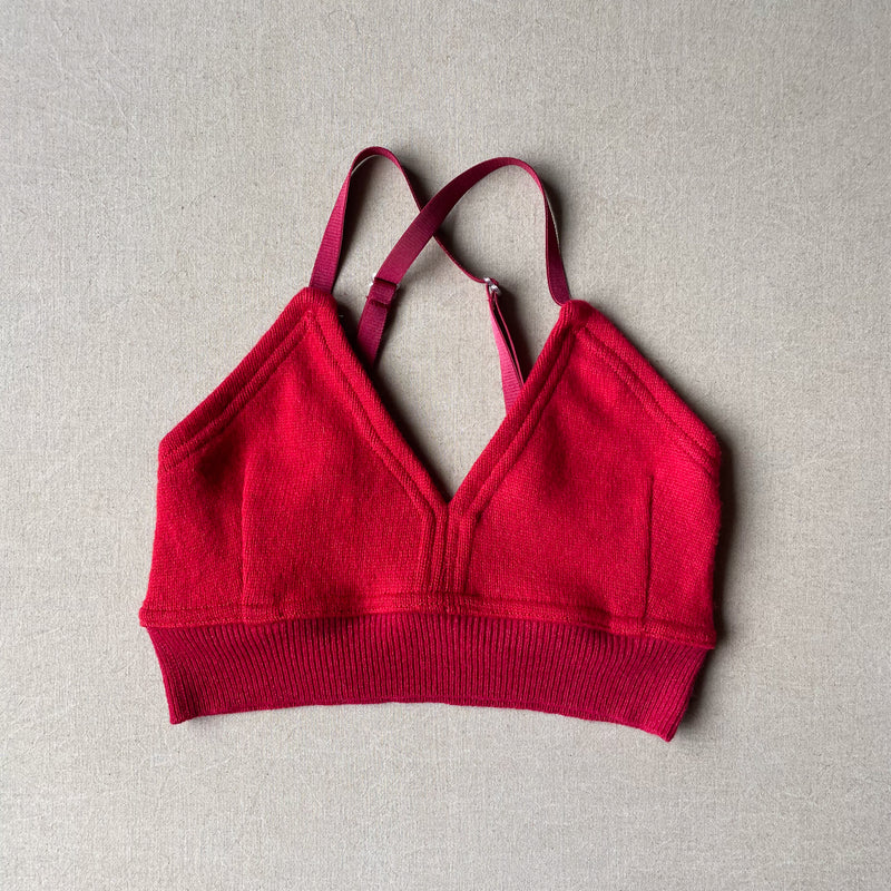 dark orangey red bralette in S