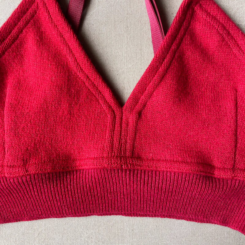 dark orangey red bralette in S