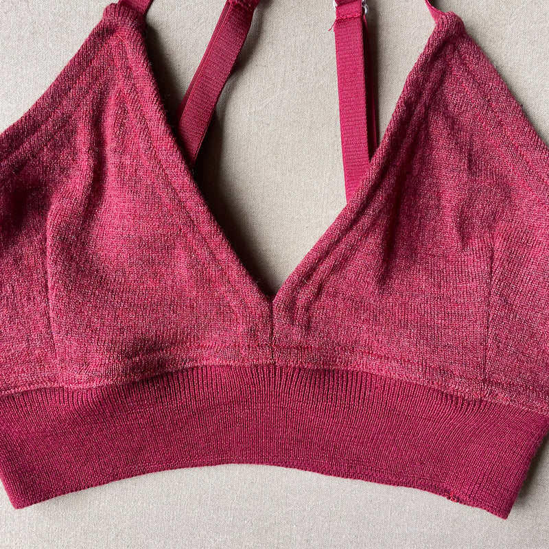fire brick red bralette in S