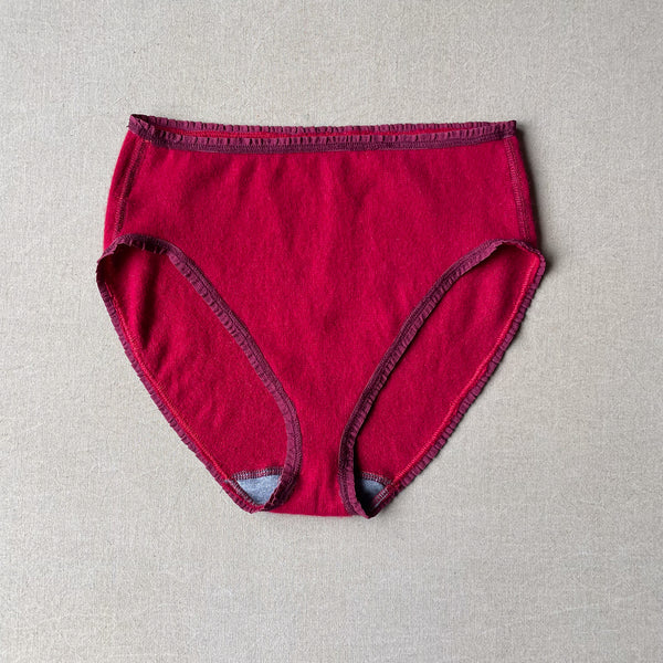 deep red undie in XS