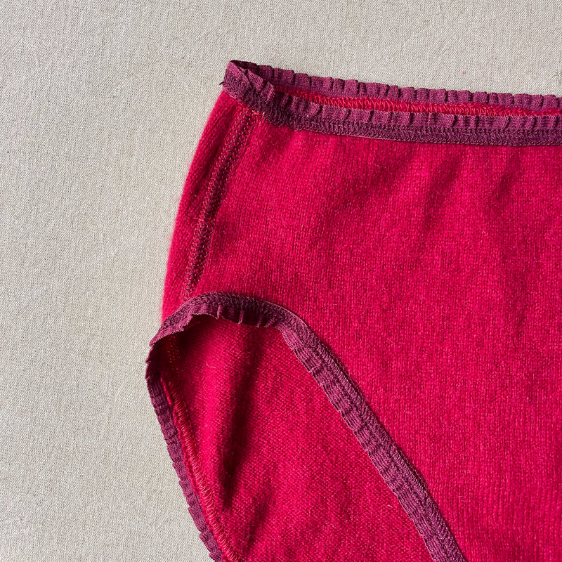 deep red undie in XS