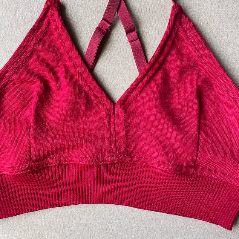 red bralette in L