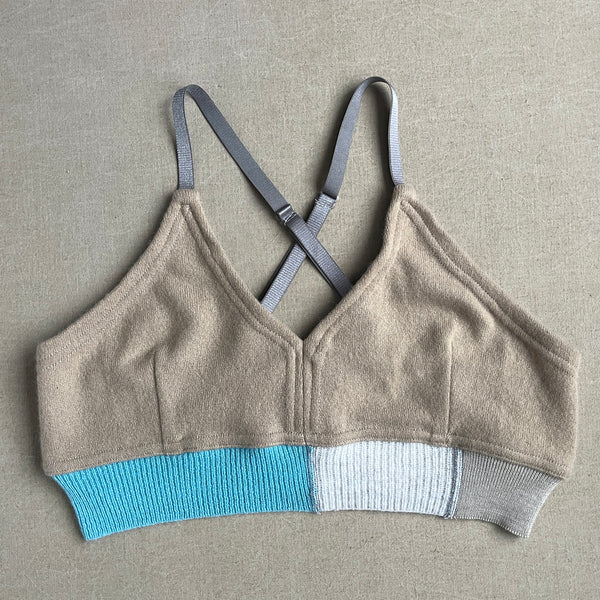 maple cream on a blue sky day bralette in XL