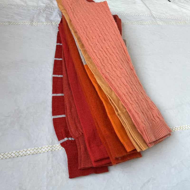 sweater arms - oranges