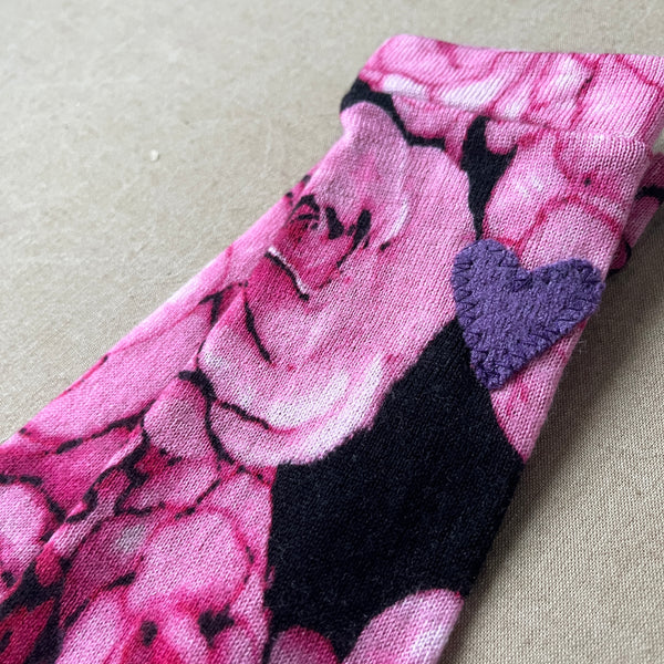 pink rose pattern full length sleeves