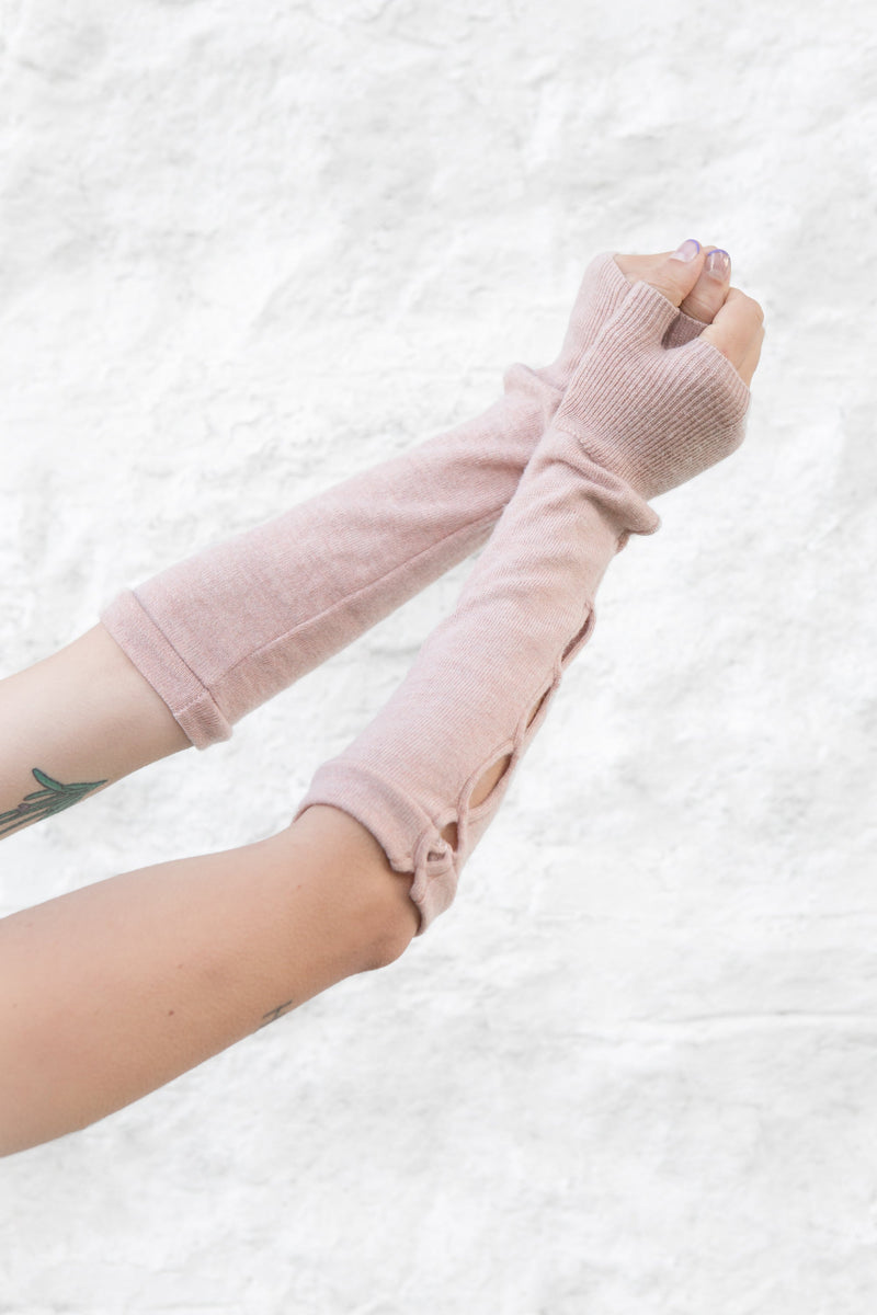 orchid purple arm warmers
