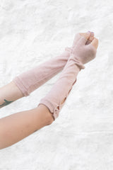coral pink arm warmers